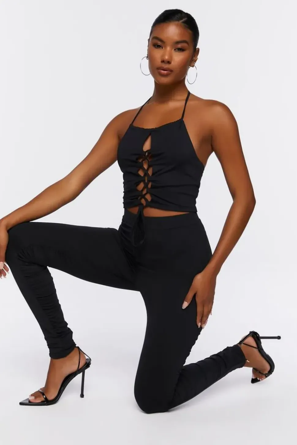 Cropped Halter Top & Pants Set