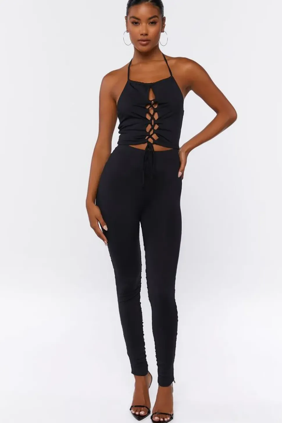 Cropped Halter Top & Pants Set