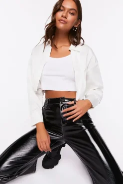 Cropped Long-Sleeve Shirt
