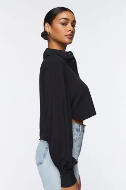 Cropped Poplin Shirt