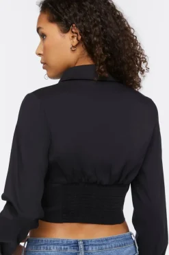 Cropped Poplin Shirt