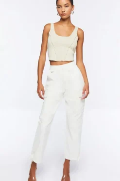 Cropped Rib-Knit Tank Top