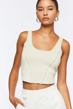 Cropped Rib-Knit Tank Top