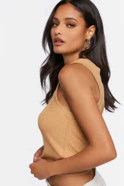 Cropped Rib-Knit Tank Top