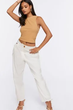 Cropped Rib-Knit Tank Top