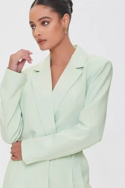 Cropped Surplice Blazer