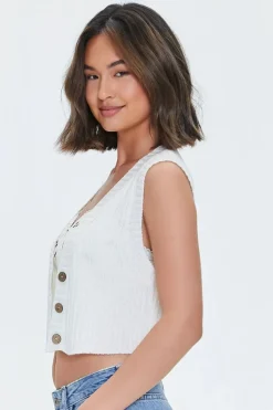 Cropped Sweater-Knit Vest