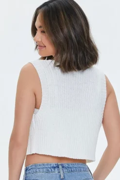 Cropped Sweater-Knit Vest