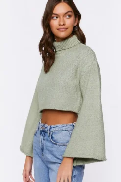 Cropped Turtleneck Sweater