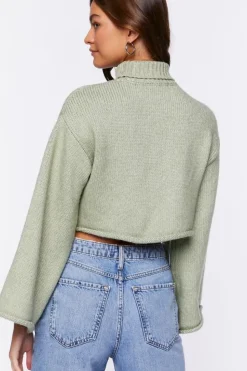 Cropped Turtleneck Sweater