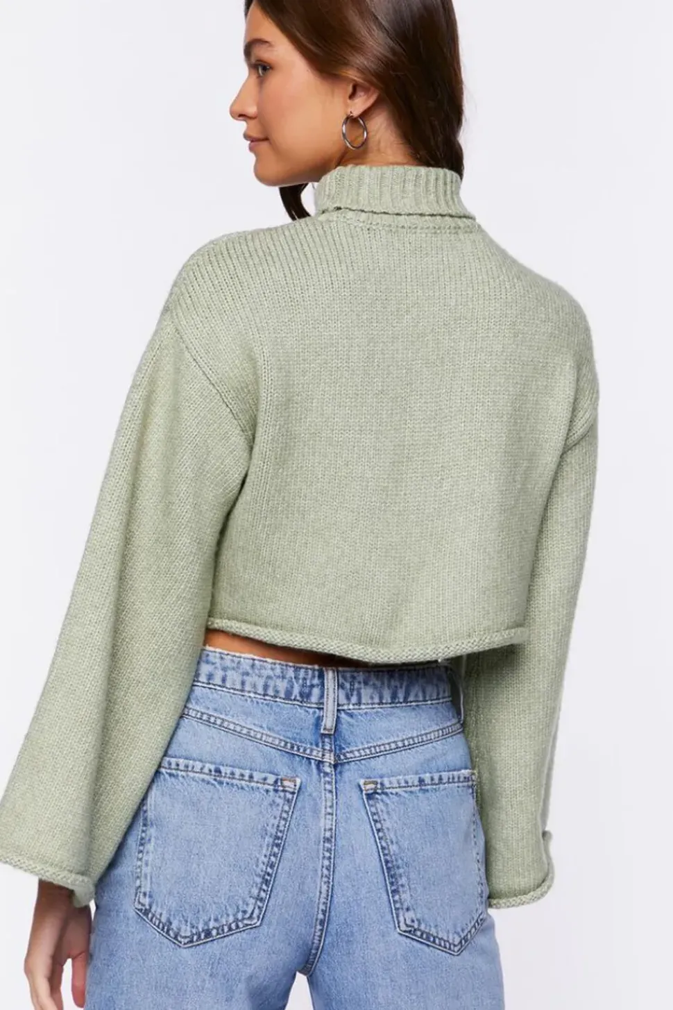 Cropped Turtleneck Sweater