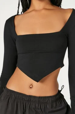 Cropped V-Hem Top