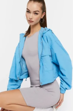 Cropped Windbreaker Jacket