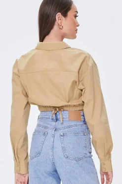 Cropped Wraparound Shirt