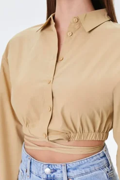 Cropped Wraparound Shirt