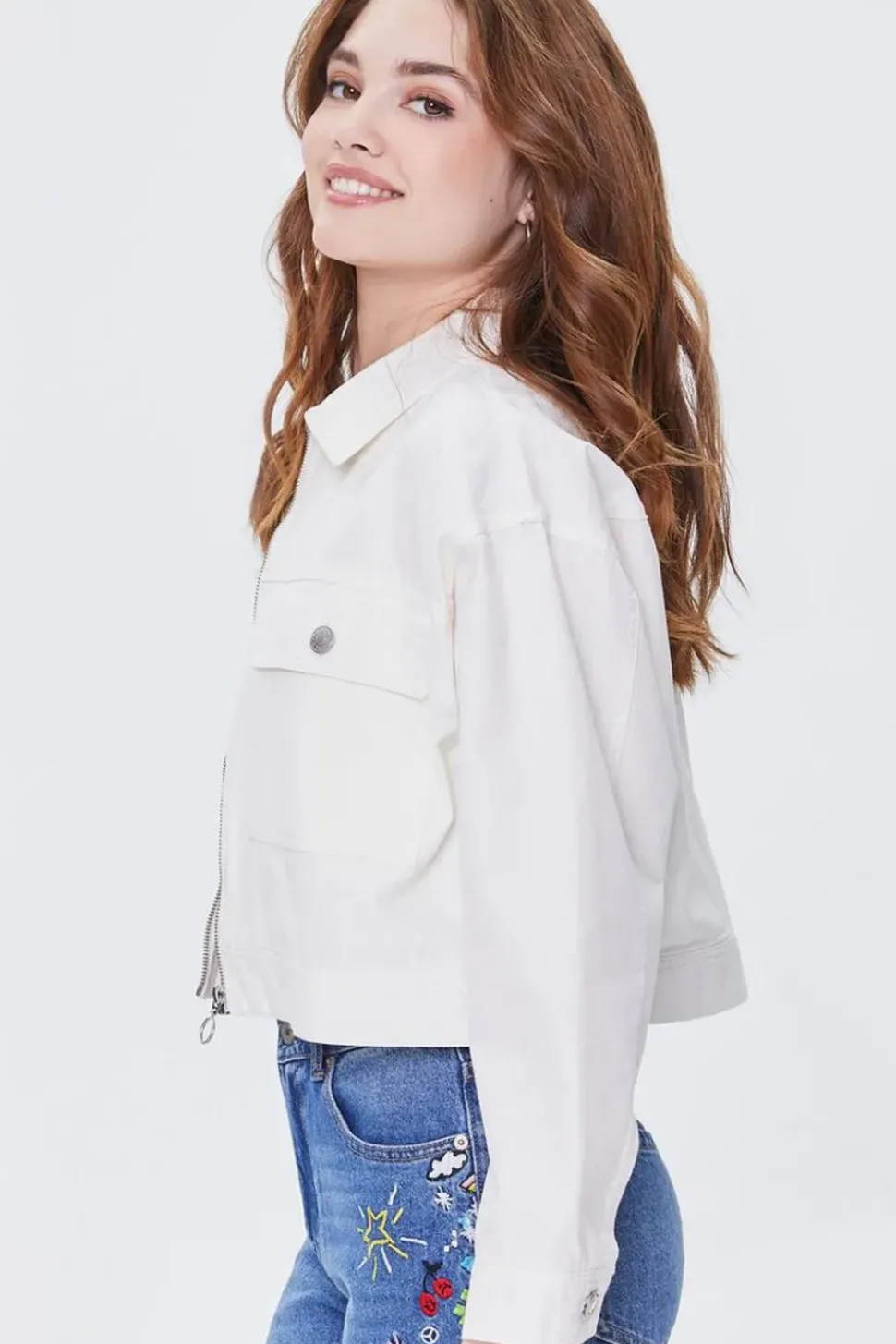 Cropped Zip-Up Jacket