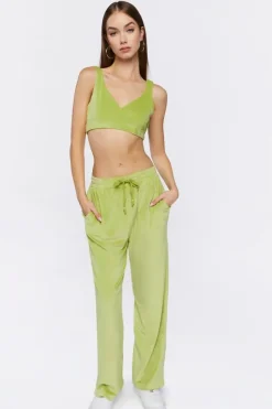 Crop Top & Drawstring Pants Set