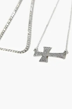 Cross Pendant Necklace Set