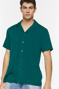 Cuban Collar Short-Sleeve Shirt