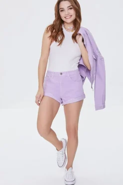 Cuffed Corduroy Shorts
