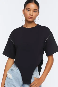 Curved Hem Cropped Tee
