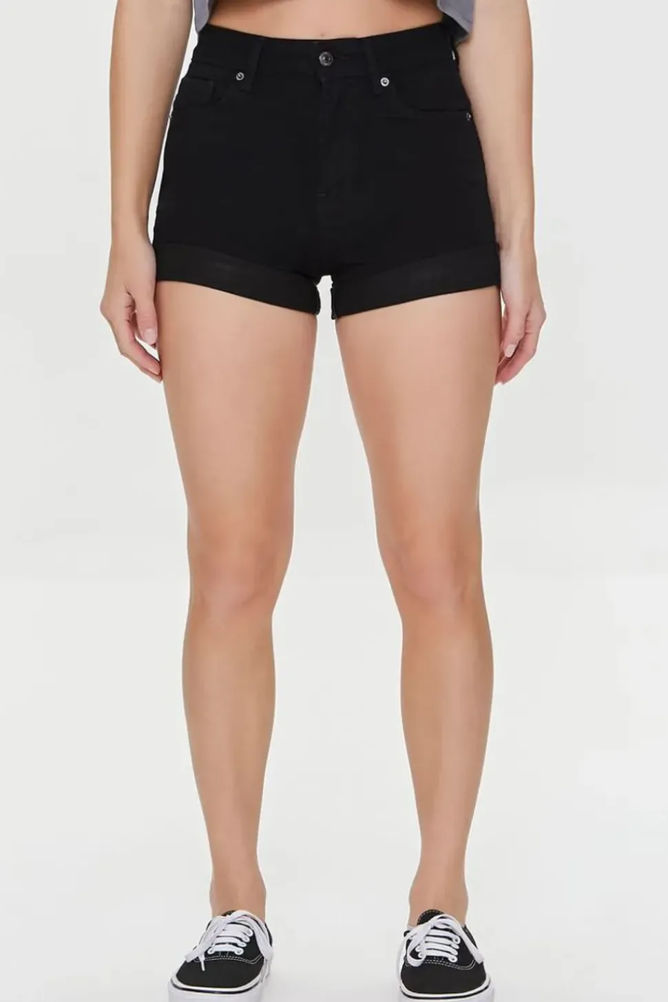 Curvy High-Rise Denim Shorts