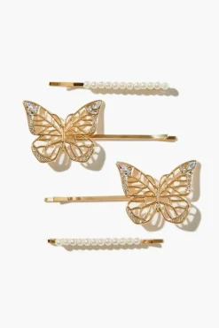 Cutout Butterfly Bobby Pin Set