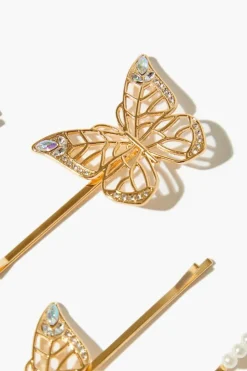 Cutout Butterfly Bobby Pin Set