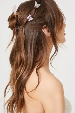 Cutout Butterfly Hair Clip Set