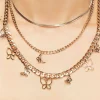 Cutout Butterfly Layered Necklace