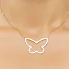 Cutout Butterfly Pendant Necklace