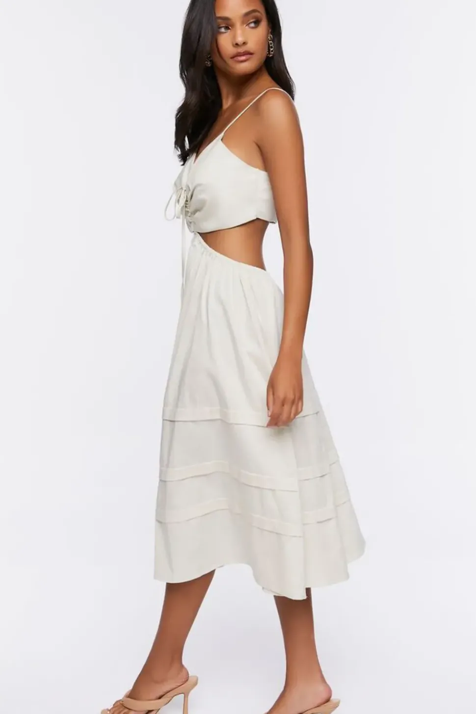Cutout Fit & Flare Midi Dress