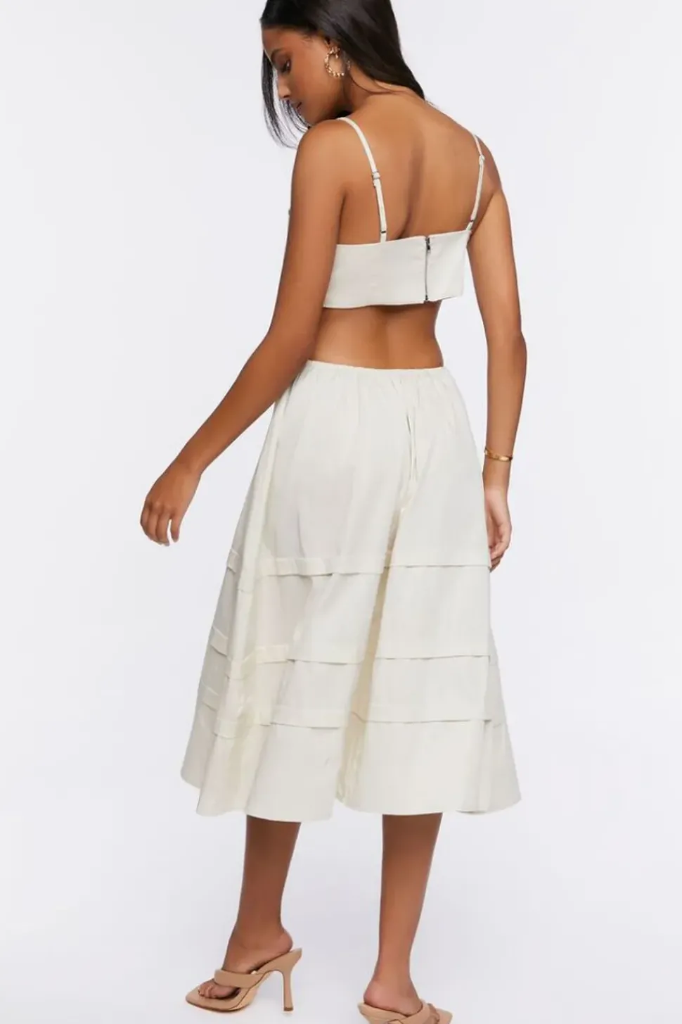 Cutout Fit & Flare Midi Dress