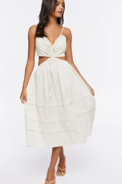 Cutout Fit & Flare Midi Dress