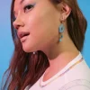 Cutout Floral Drop Earrings