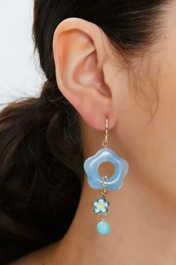 Cutout Floral Drop Earrings