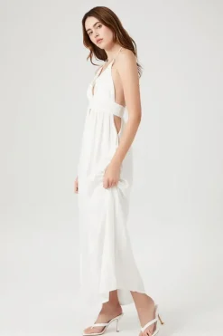 Cutout Halter Maxi Dress