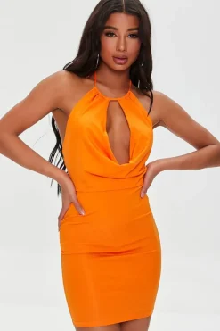 Cutout Halter Mini Dress