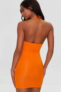 Cutout Halter Mini Dress