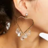 Cutout Heart Chandelier Earrings