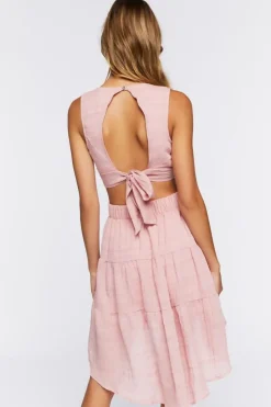 Cutout High-Low Midi Dress