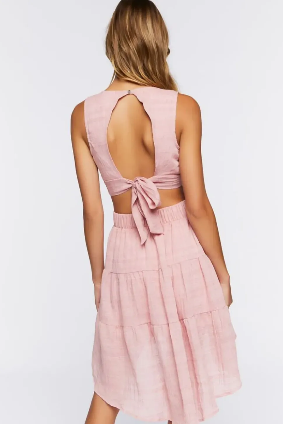 Cutout High-Low Midi Dress