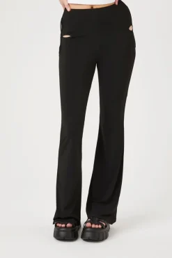 Cutout High-Rise Flare Pants