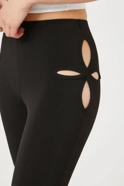 Cutout High-Rise Flare Pants