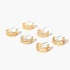 Cutout Hoop Earring Set
