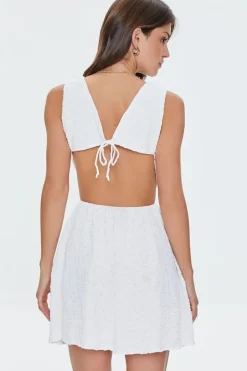 Cutout Lace-Up Mini Dress