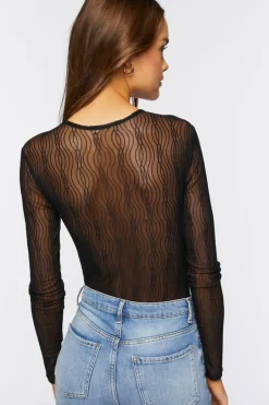 Cutout Mesh Bodysuit