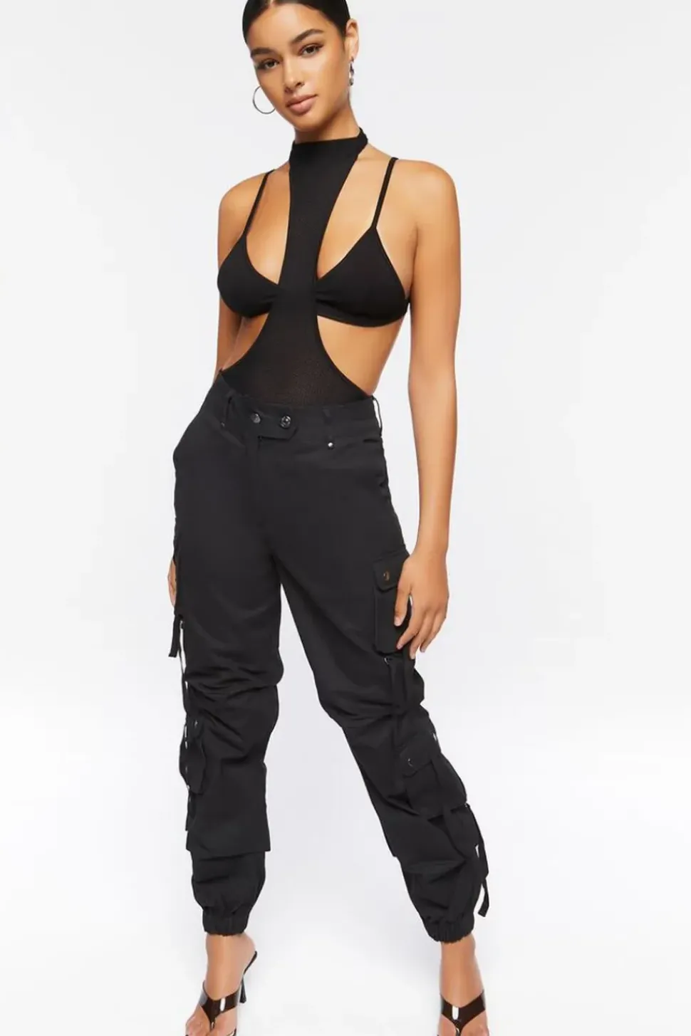 Cutout Mesh Bodysuit