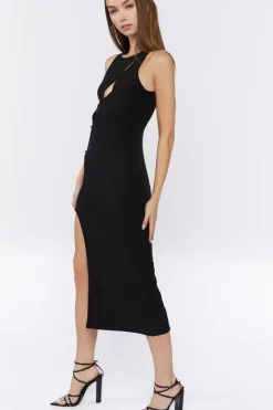 Cutout Midi Slit Dress