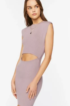 Cutout Mini Sweater Dress